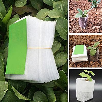 100Pcs/Set Biodegradable Nonwoven Fabric Nursery Plant Grow Bags Seedling  Pot Growing Planter Planting Bag Container Garden Tool