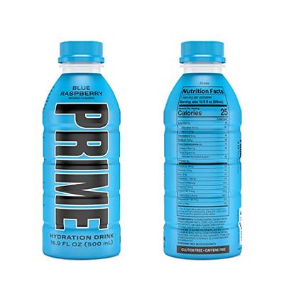 Prime Hydration Drink Variety Pack (16.9oz 6pk) Tropical Punch, Meta Moon, Blue Raspberry - 6 Bottles
