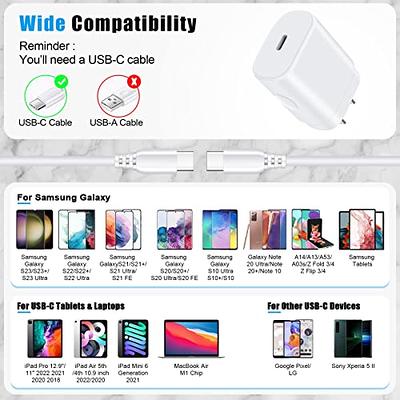 Super Fast Charger Samsung Type C Fast Charging 25W USB-C Android Phone  Charger Block with 10ft C to C Cable for iPhone 15/15 Pro/15 Pro  Max/15Plus, Samsung Galaxy S23/S22/S21/S20/Note 10/20-3Pack - Yahoo