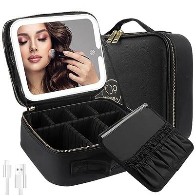 Costravio Rolling Makeup Train Case, Nylon Makeup Case on Wheels, Extra Large  Makeup Travel Bag, 3 Layers Makeup Organizer, Cosmetic Case for  Hairstylist, Nail, Makeup Trolley Case with 4 Bags (Black) - Yahoo Shopping