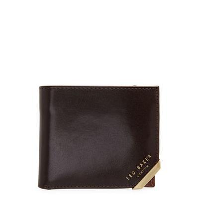 Burberry Bateman Check Embossed Leather Bifold Wallet