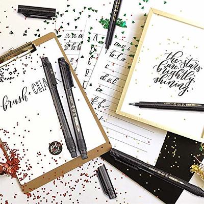 Craft 'n' Beyond Calligraphy Brush Pens Pack of 3 Small, Medium and Large  Markers for Hand Lettering, Art Drawing, Sketching, Scrapbooking,  Journaling