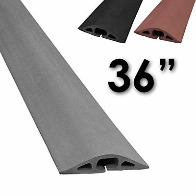 5 Feet Gray D-2 Standard Profile Rubber Duct Floor Wire Cable Cord Cover  Protector 