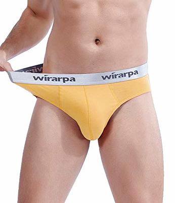 wirarpa Men's Cotton Stretch Briefs Underwear Soft Wide Waistband