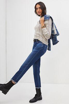 Brigitte Mid-Rise Slim Boyfriend Jeans - Yahoo Shopping