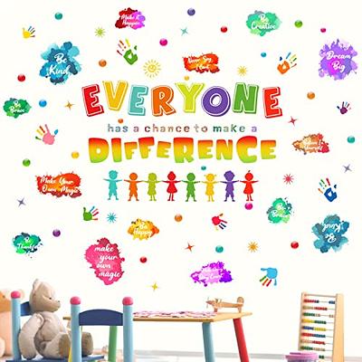 Kids Wall Decals Classroom Decals Colorful Inspirational Wall Decals  Daycare Decals Playroom Wall Decor Motivational Wall Decals Positive Saying  Sticker Splatter Wall Sticker (Make a Difference) - Yahoo Shopping