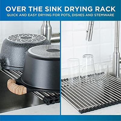 HANZENMA Roll Up Dish Drying Rack Over The Sink Kitchen Roll Up