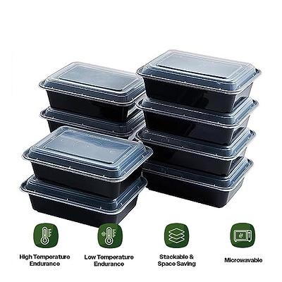 38oz Black Microwavable Food Storage Rectangular Container with