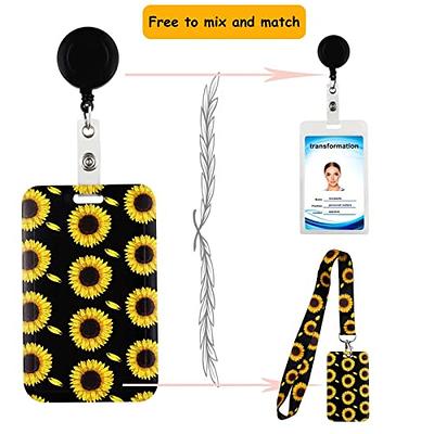 Cheap ABS Badge Reel Sunflower Heavy Duty Durable ID Badge Holder Office