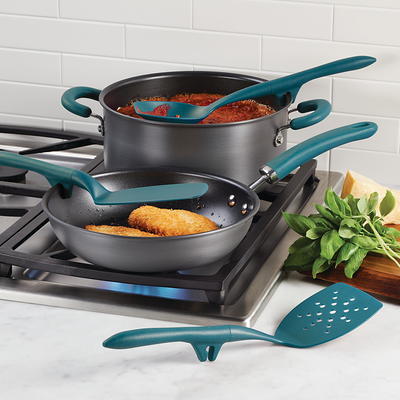 8-Piece Enameled Stacking Cookware Set - Teal Shimmer, Rachael Ray