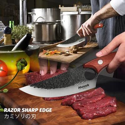 Japan Knives, Serbian Chef Knife Japanese Meat Cleaver Knife for Meat  Cutting with Sheath Kitchen Knives for Home, Outdoor Cooking, Camping 