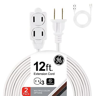 GE 3-Outlet Extension Cord with Multiple Outlets 12 Ft Extension