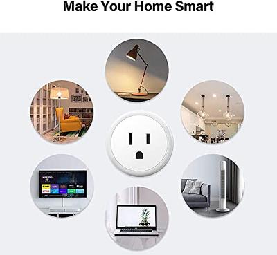 Smart Plug 2 Pack Wi-Fi Enabled Mini Smart Socket Compatible with   Alexa Google Home, Remote Control Outlet with Timing Function 