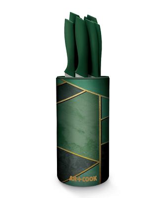 Art & Cook 8-Pc. Knife Block Set - Green - Yahoo Shopping