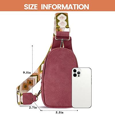 KFXFENQ Sling Bag for Women PU Leather Sling Bags for Women Crossbody  Fashion Sling Backpack Multipurpose Chest Bag for Women