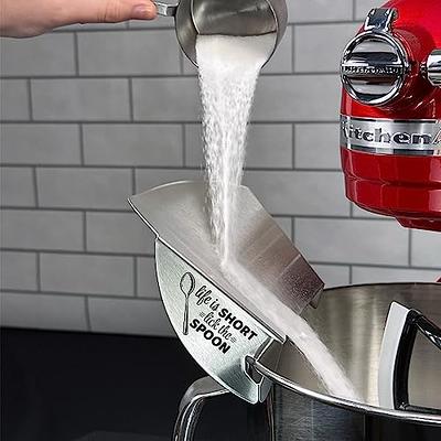 Stainless Steel Pouring Chute Attachment for KitchenAid Stand