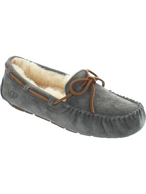 Dakota Womens Suede Sheepskin Lined Moccasin Slippers - Yahoo Shopping