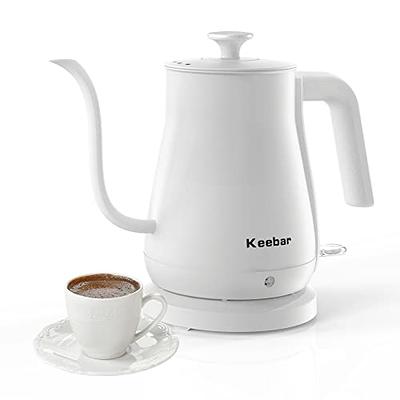 Brentwood 1.79qt. White Cordless Glass Electric Kettle with Tea Infuser and  Swivel Base