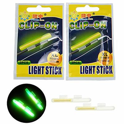 LED Night Fishing Rod Tip Clip Glow Stick Lamp Bite Alarm Light Fishing  Float