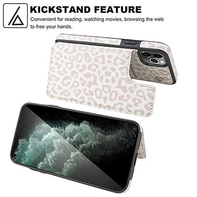 iPhone 11 Wallet Case with Card Holder,OT ONETOP PU Leather Kickstand Card  Slots Case,Double Magnetic Clasp and Durable Shockproof Cover for iPhone 11