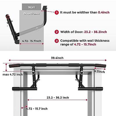 ONETWOFIT Pull Up Bar for Doorway, 440 lbs Heavy Duty Adjustable