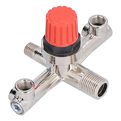 2 Way Pneumatic Manifold Air Distribution Block, G1/2 Supply Port, G1/4-Inch  Output Port,Pneumatic Air Compressor Manifold Fitting，Aluminum Alloy，Medium  Flow （30x30mm） - Yahoo Shopping