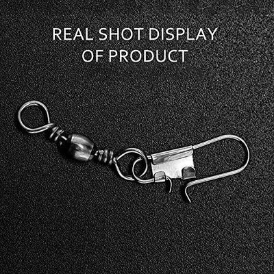 Fishing Barrel Swivel with Double Safety Snaps Brass Fishing Swivels Snaps  Hook Lure Line Connector Swivel Interlock Snaps Fishing Tackle 50pcs/100pcs