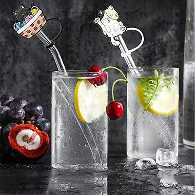 24 Pieces Drinking Straw Tips Lids Covers Cap Silicone Reusable Adorable  Dust-Proof Straw Plugs for 6-8 mm Straws (Classic Style)