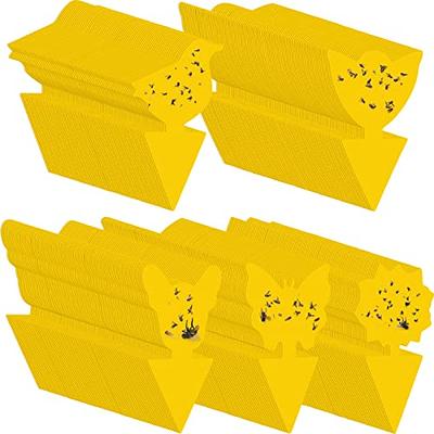 LIGHTSMAX Sticky Fruit Fly and Gnat Trap - Yellow Sticky Bug Traps for  Indoor/Outdoor Use - Insect Catcher for White Flies, Mosquito, Fungus Gnats  