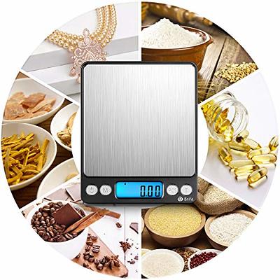 Digital Kitchen Scale-3000g/0.1g Mini Food Scale-Gram Scale with 2 Trays-6