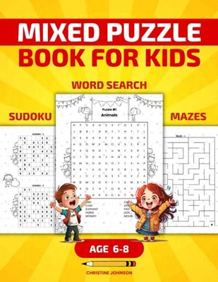 Activity Puzzle Brain Teaser for Kids Ages 8-12 Years Old: Mazes, Sudoku,  Word Search, Tic-Tac-Toe, Word Scramble, Hangman Puzzle, Place Value by MFK  Publishers