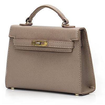 Women's Small Top Handle Satchel with Detachable Strap Ladies Designer  Leather Crossbody Bag (A-Khaki) - Yahoo Shopping