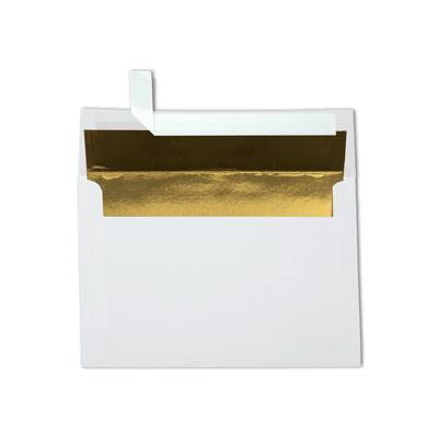 A4 Invitation Envelopes (4 1/4 x 6 1/4): Gold Foil-Lined, Peel