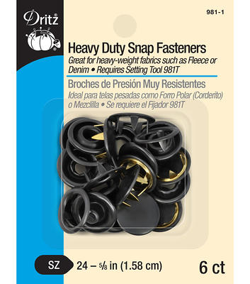 Dritz Heavy Duty Brass Snaps Size 24-5/8 - 7ct - Heavy Duty Snaps