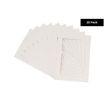 5x7 Mat for 8x10 Frame - Precut Mat Board Acid-Free Textured Cream 5x7 Photo Matte for A 8x10 Picture Frame - Off White