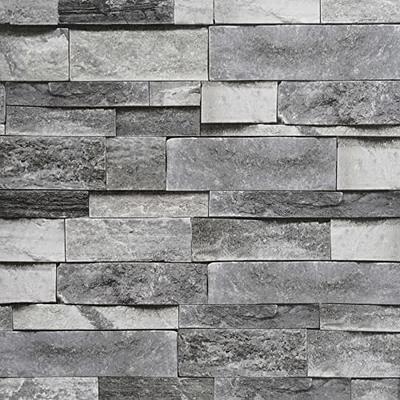 Wall Paper Or Self Adhesive Shelf Paper 3d Faux Textured Stone