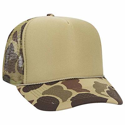 Embroidered Big Accessories 5-Panel Foam Front Trucker Cap Olive/Black / One Size