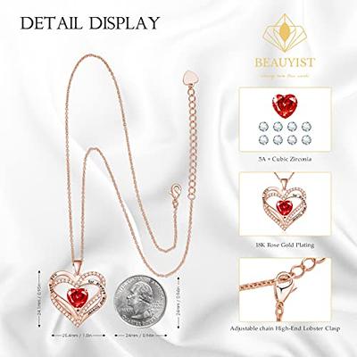 LOUISA SECRET Birthstone Heart Necklaces for Women, 18k Gold Plated and 925  Sterling Silver Infinity Forever Love Pendant Necklaces, Birthday  Anniversary Jewelry Gift for Her Mama Wife Mom - Yahoo Shopping