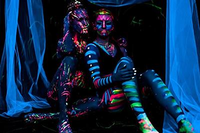 Supersize Blacklight Neon UV Face & Body Paint - Intense Orange