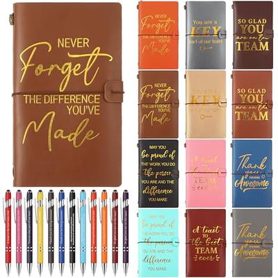 48 Pcs Thank You Gifts Journal Set 24 Pcs Leather Journal Bulk  Inspirational Pu