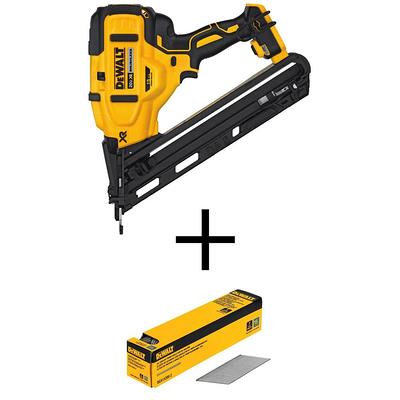 DEWALT 20V MAX XR 15-Gauge Cordless Angled Finish Nailer (Tool-Only) and 2  in. x 15-Gauge Angled Finish Nails (2500 Piece) - Yahoo Shopping