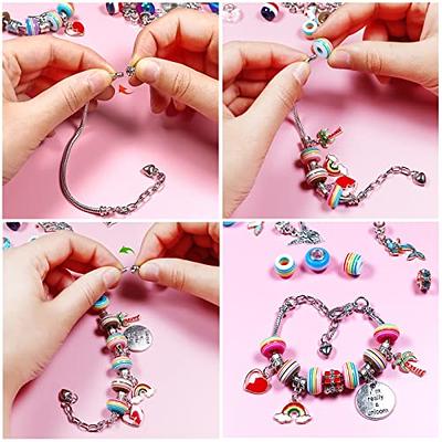 Charm Bracelet Making Kit,Jewelry Making Supplies Beads,Unicorn/Mermaid