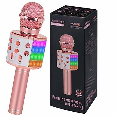 Toys for Girls Karaoke Microphone - Portable Wireless Bluetooth