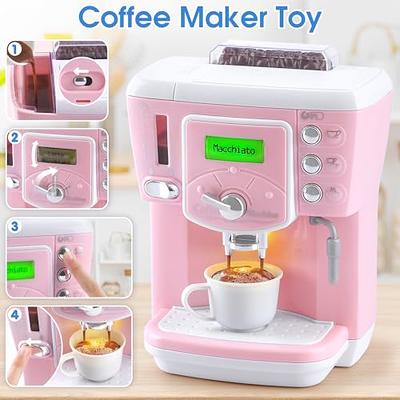 Misco Toys Kids Coffee Maker Pretend Playset Appliance, Children Educational Early Learning Play Toys, Real Life Sounds and Lights, Great Gift Ages