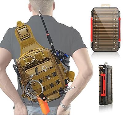 Aertiavty Fishing Gear Tackle Bag, Compact Backpack with Tackle