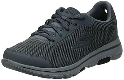 Skechers Gowalk 5 Demitasse - Textured Knit Lace Up Performance Walking Shoe Sneaker,Charcoal/Black,10.5 D (M) - Yahoo Shopping