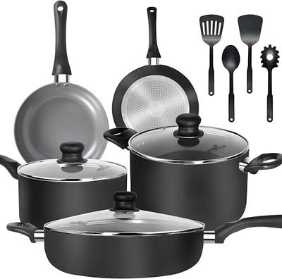  Flamingpan 12 Piece Nonstick Pots and Pans Sets