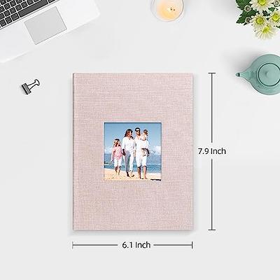  Vienrose Small Photo Album 4x6 Photos, 2 Pack Linen Cover Mini  Photo Book, 26-Page Holds 52 Pictures, Artwork or Postcards Storage for  Baby : Baby