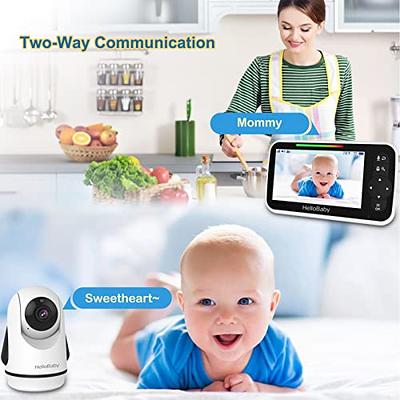 HelloBaby Video Baby Monitor with Camera and Audio, 5 Color LCD Screen,  Monitor Camera, Infrared Night Vision, Temperature Display, Lullaby, Two  Way Audio and VOX Mode - Yahoo Shopping