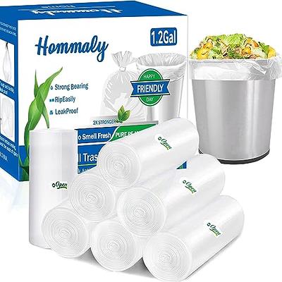 1.2 Gallon 350pcs Clear small Trash Bags Strong Clear Garbage Bags